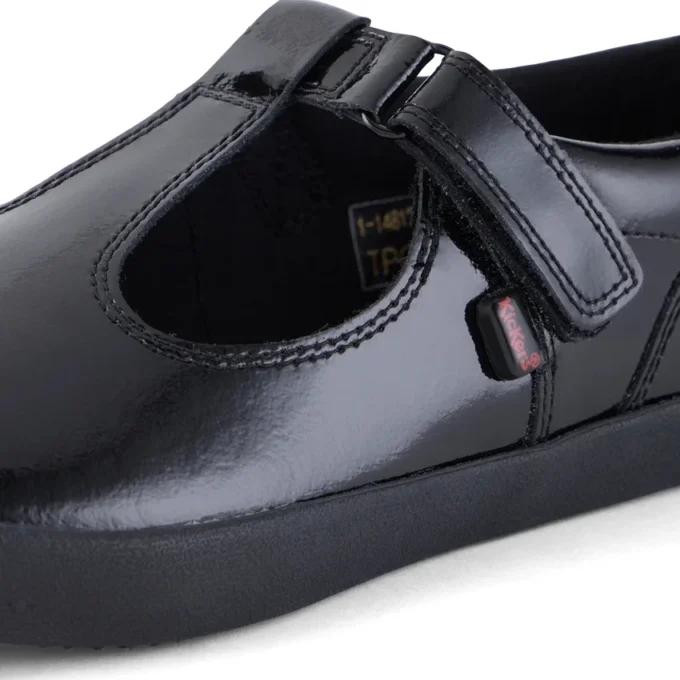 Zapatos de charol con barra en T Kariko para niñas, color negro