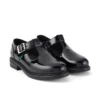 Zapatos de charol con barra en T Lach para niñas, color negro