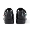 Zapatos de charol con barra en T Lach para niñas, color negro