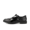Zapatos de charol con barra en T Lachly Brogue para mujer joven, color negro