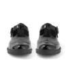 Zapatos de charol con barra en T Lachly Brogue para mujer joven, color negro