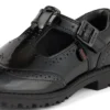 Zapatos de charol con barra en T Lachly Brogue para mujer joven, color negro