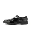 Zapatos de charol con barra en T Lachly Brogue para niñas, color negro