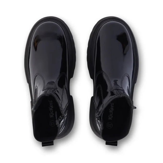 Zapatos de mujer junior Kenzi Chelsea de charol negro