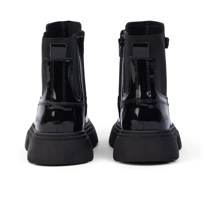 Zapatos de mujer junior Kenzi Chelsea de charol negro