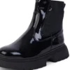 Zapatos de mujer junior Kenzi Chelsea de charol negro