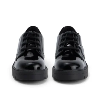 Zapatos de mujer Kori con cordones, charol negro