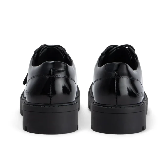 Zapatos de mujer Kori con cordones, charol negro