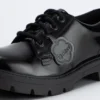 Zapatos de mujer Kori con cordones, charol negro