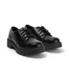 Zapatos de mujer Kori con cordones, piel de alto brillo, negros