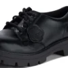 Zapatos de mujer Kori con cordones, piel de alto brillo, negros