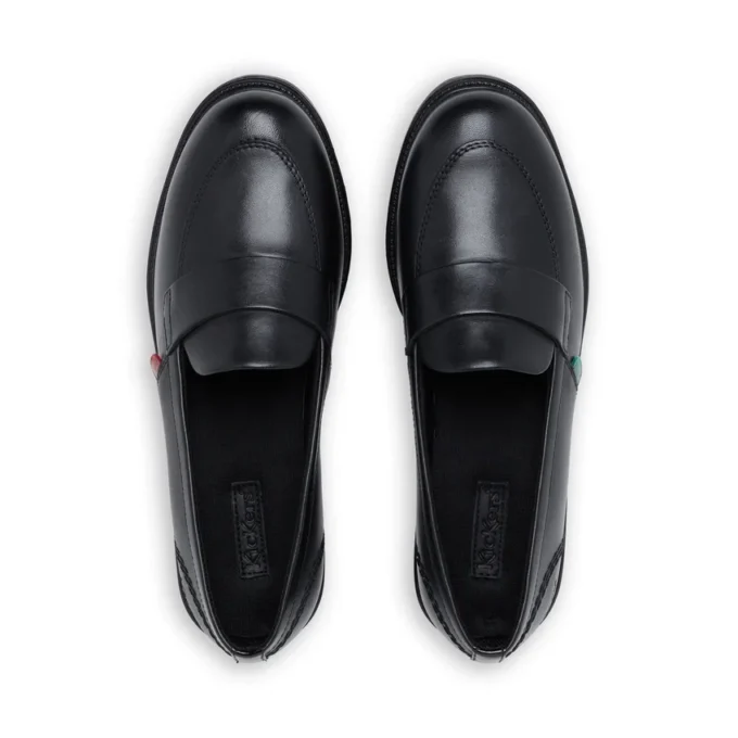 Zapatos de mujer Lach Slip de piel, negros