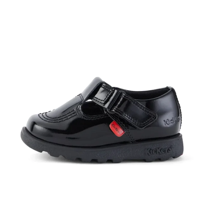 Zapatos de niña Fragma T-Bar de charol negro