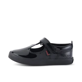 Zapatos de niña Kariko con correa en T de charol negro