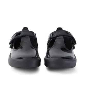 Zapatos de niña Kariko con correa en T de charol negro