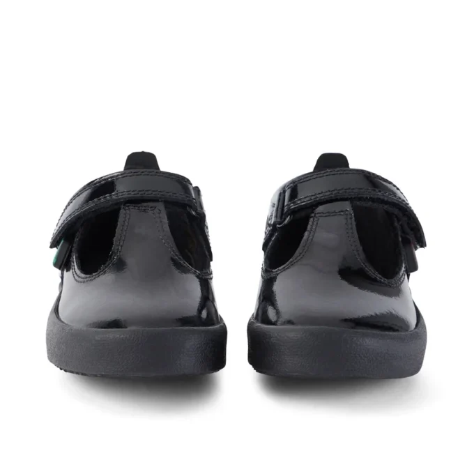 Zapatos de niña Kariko con correa en T de charol negro