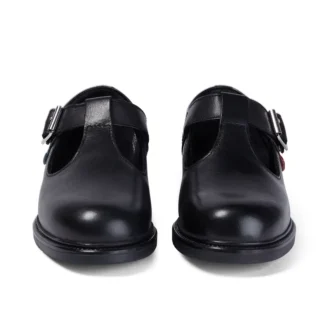 Zapatos de niña Lach T-Bar de piel negra