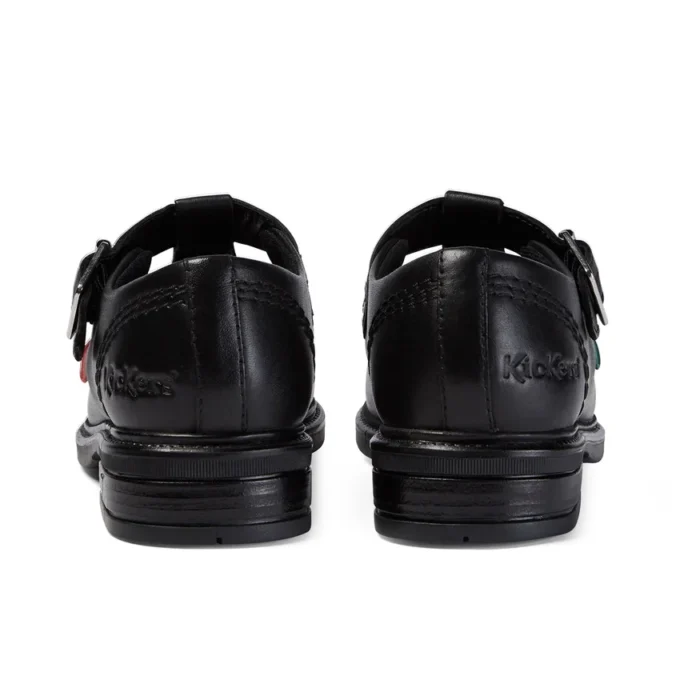 Zapatos de niña Lach T-Bar de piel negra