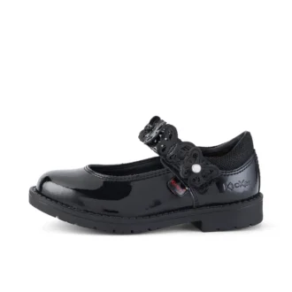 Zapatos de niña Lachly Butterfly Mj de charol negro