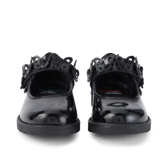 Zapatos de niña Lachly Butterfly Mj de charol negro