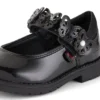 Zapatos de niña Lachly Butterfly Mj de charol negro