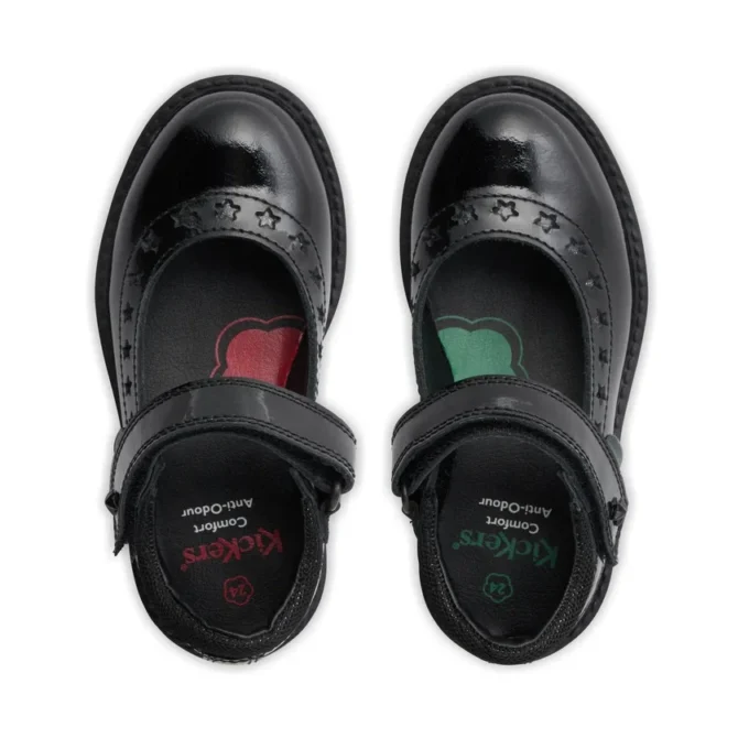 Zapatos de niña Lachly Star MJ de charol negro