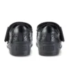 Zapatos de niña pequeña Bridie Brogue T-Vel de charol negro