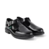Zapatos de piel con barra en T Lach para mujer joven, color negro