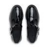 Zapatos de piel con barra en T Lach para mujer joven, color negro