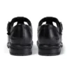 Zapatos de piel con barra en T Lach para mujer joven, color negro