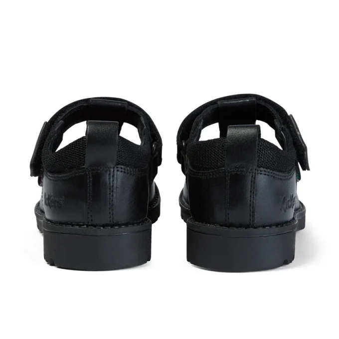 Zapatos de piel con barra en T Lachly para niñas, color negro