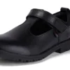 Zapatos de piel con barra en T Lachly para niñas, color negro
