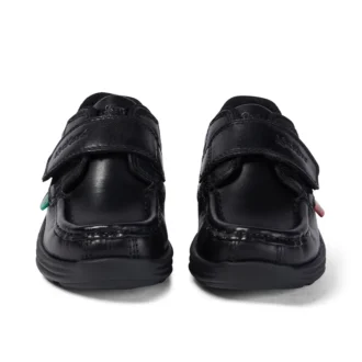 Zapatos de piel Reasan Strap para niño, negros