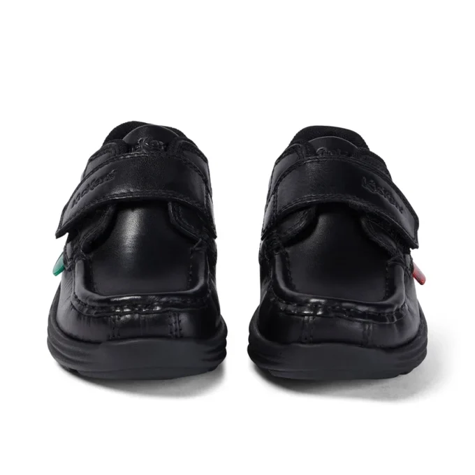 Zapatos de piel Reasan Strap para niño, negros