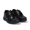 Zapatos de piel Reasan Strap para niño, negros