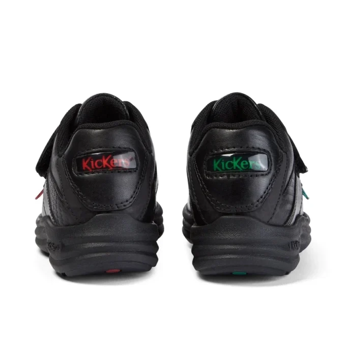 Zapatos de piel Reasan Strap para niño, negros