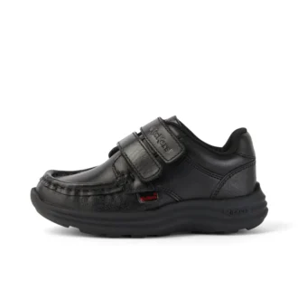 Zapatos de piel Reasan Twin Vel para niño pequeño, color negro
