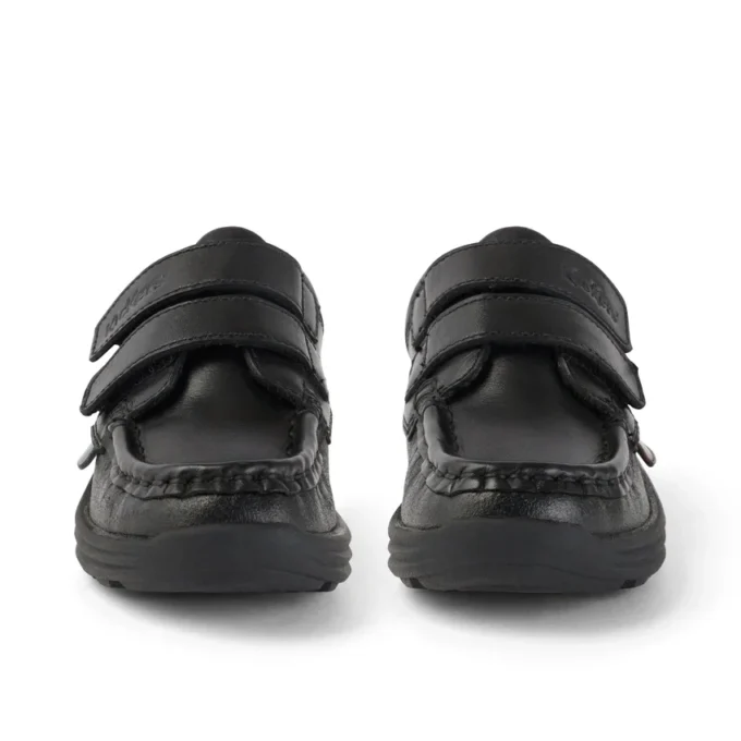 Zapatos de piel Reasan Twin Vel para niño pequeño, color negro
