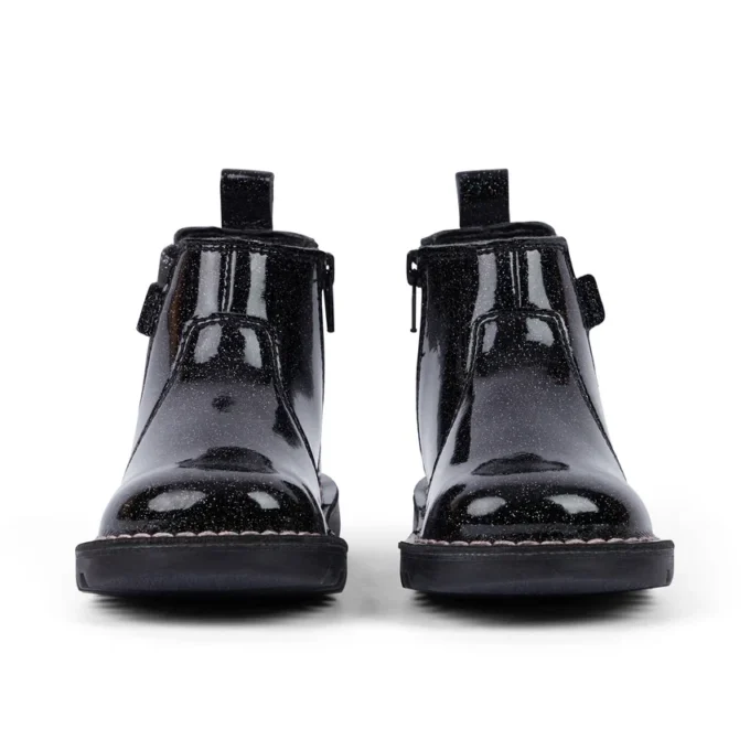 Zapatos Kick Chelsea Galactic de piel para niña, en negro