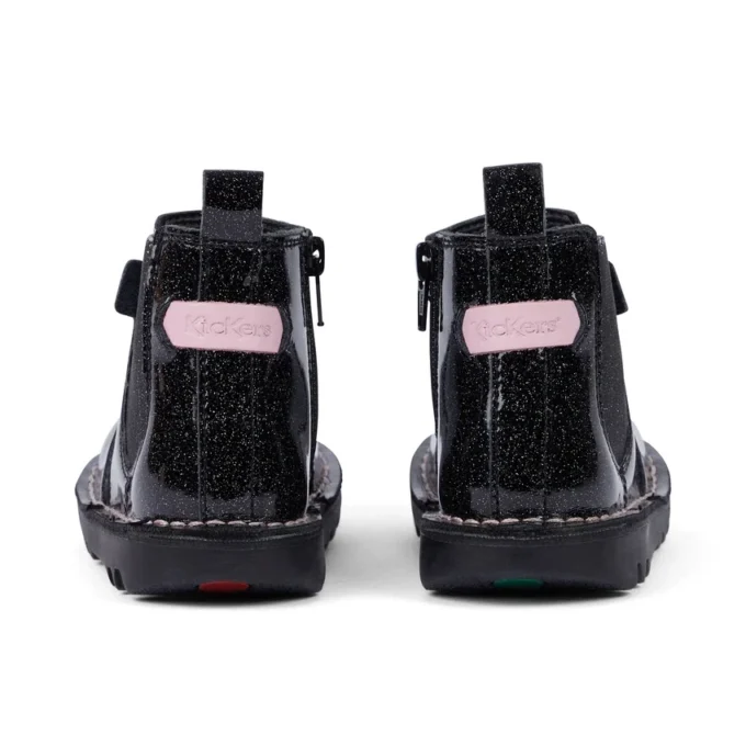 Zapatos Kick Chelsea Galactic de piel para niña, en negro