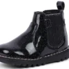 Zapatos Kick Chelsea Galactic de piel para niña, en negro