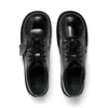 Zapatos Kick Hi de piel alternativa charol para mujer joven, negros