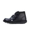 Zapatos Kick Hi Scuff de piel para niño, color negro