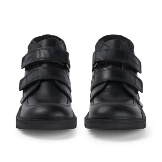 Zapatos Kick Hi Scuff de piel para niño, color negro
