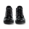 Zapatos Kick Hi Zip de piel sintética y charol para niñas, en color negro