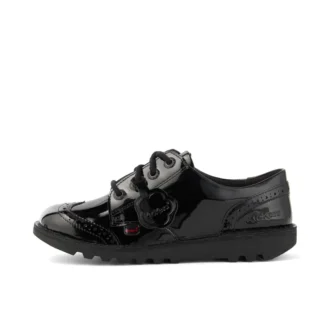 Zapatos Kick Lo Brogue de charol negro para niñas