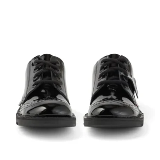 Zapatos Kick Lo Brogue de charol negro para niñas