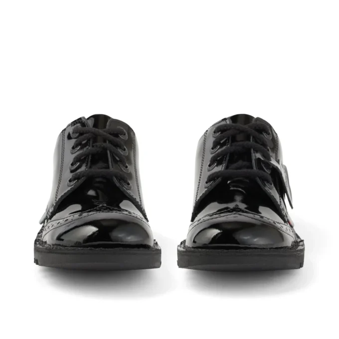 Zapatos Kick Lo Brogue de charol negro para niñas