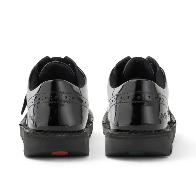 Zapatos Kick Lo Brogue de charol negro para niñas