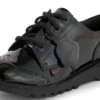Zapatos Kick Lo Brogue de charol negro para niñas